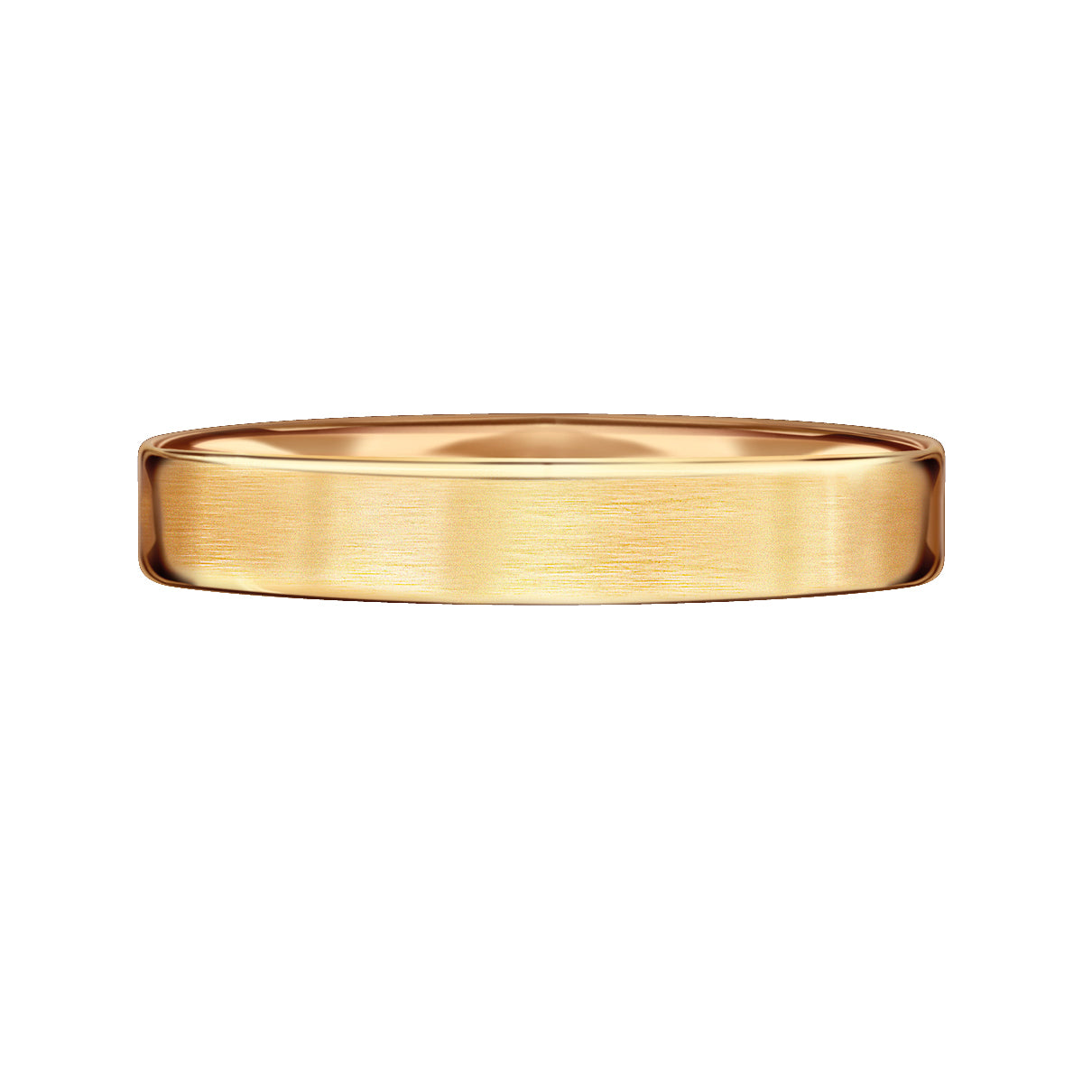 Obrączka ślubna z żółtego złota - 750 - satynowana - 3 mm