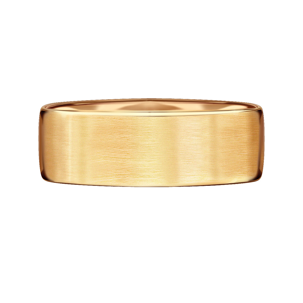 Obrączka ślubna z żółtego złota - 750 - satynowana - 6 mm