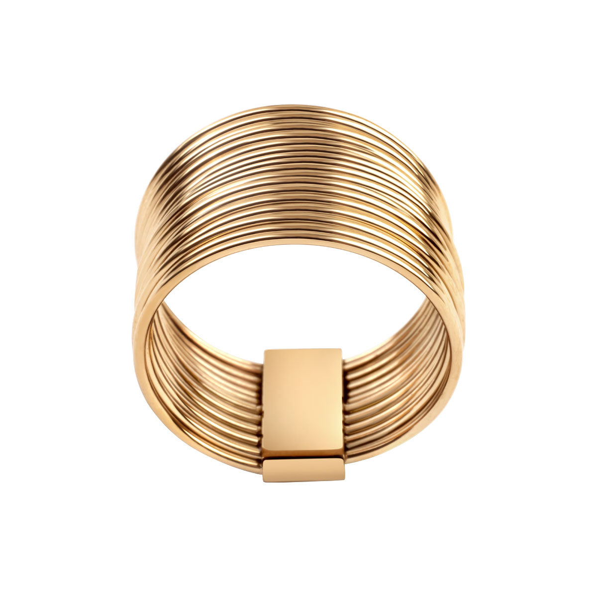 Pierścionek stalowy - szeroki