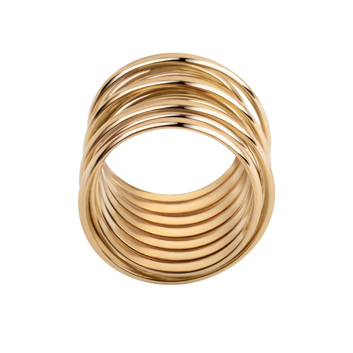 Pierścionek stalowy szeroki - Moderno