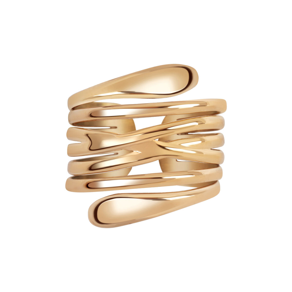 Pierścionek stalowy otwarty - Moderno