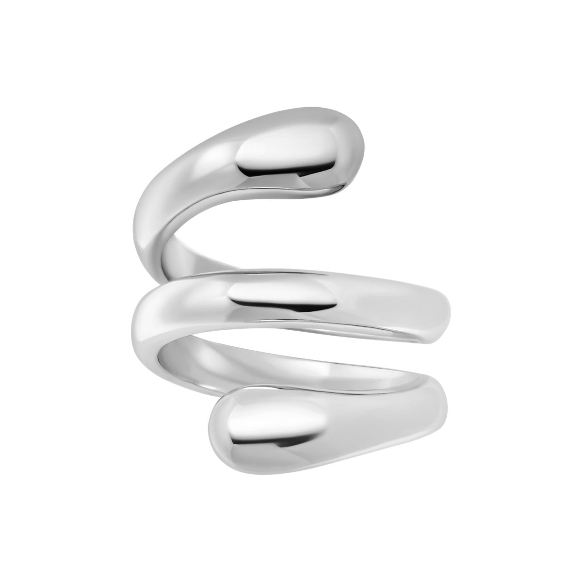 Pierścionek stalowy - zakręcony - Moderno
