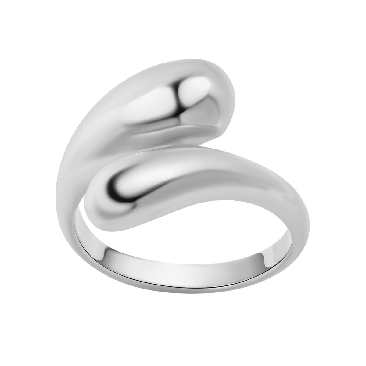 Pierścionek stalowy zakręcony - Moderno - Verona