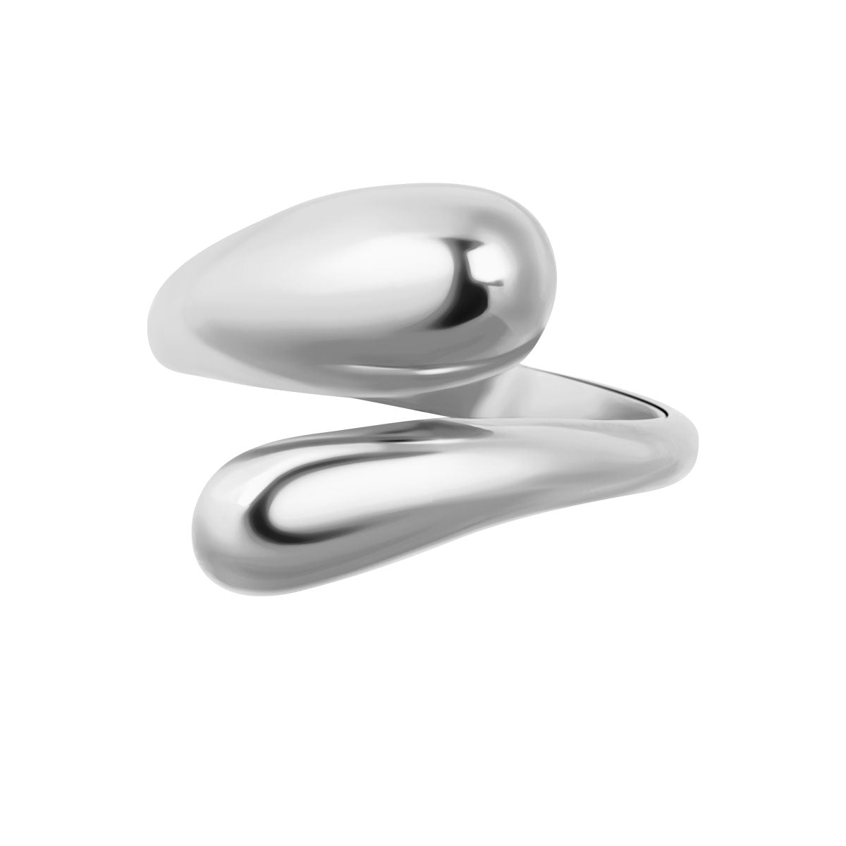 Pierścionek stalowy zakręcony - Moderno - Verona