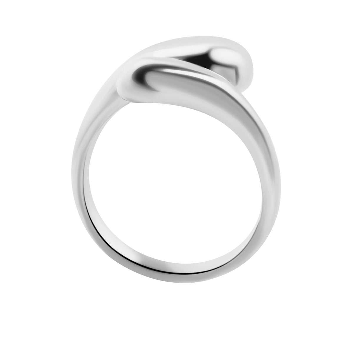 Pierścionek stalowy zakręcony - Moderno