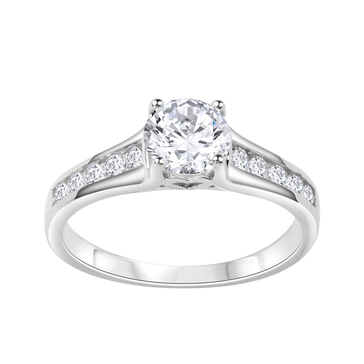 Pierścionek srebrny z cyrkoniami - Verona