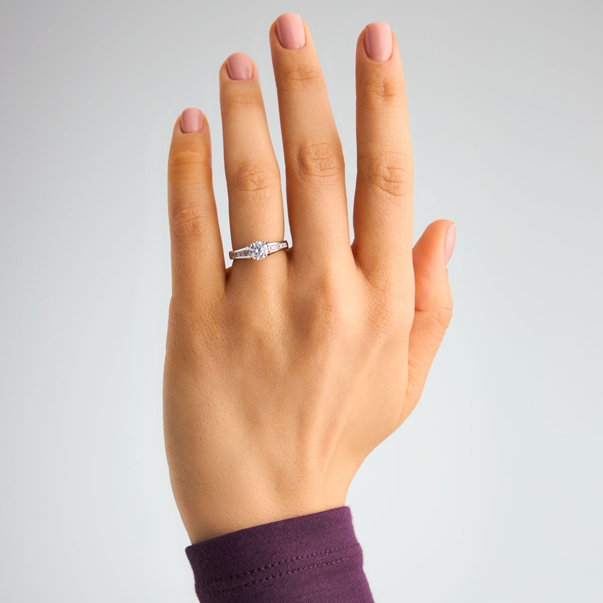 Pierścionek srebrny z cyrkoniami - Verona