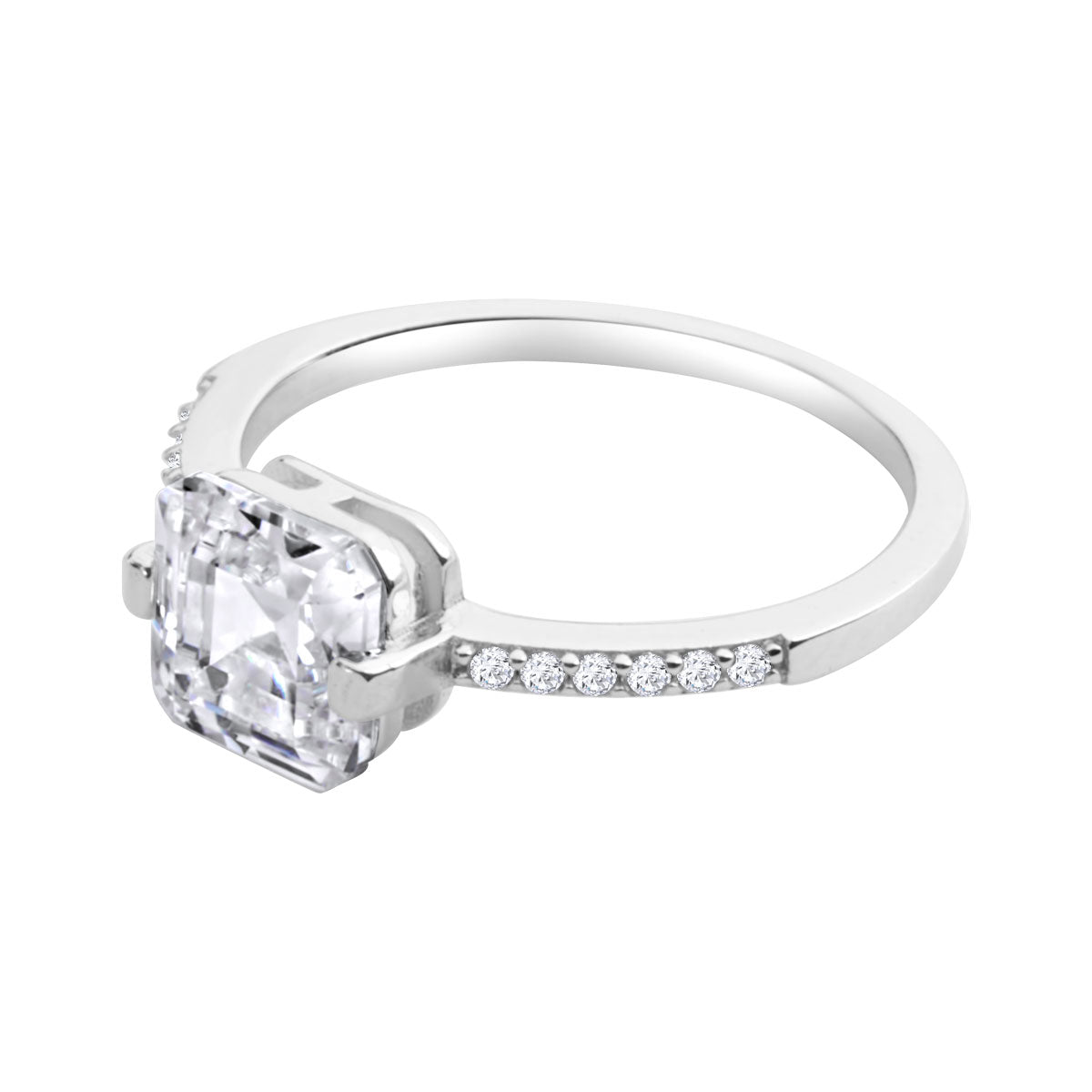 Pierścionek srebrny z cyrkoniami - Verona