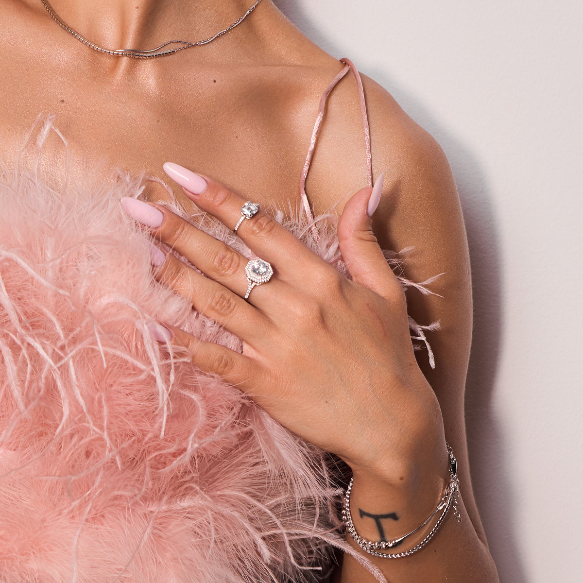 Pierścionek srebrny z cyrkoniami - Verona