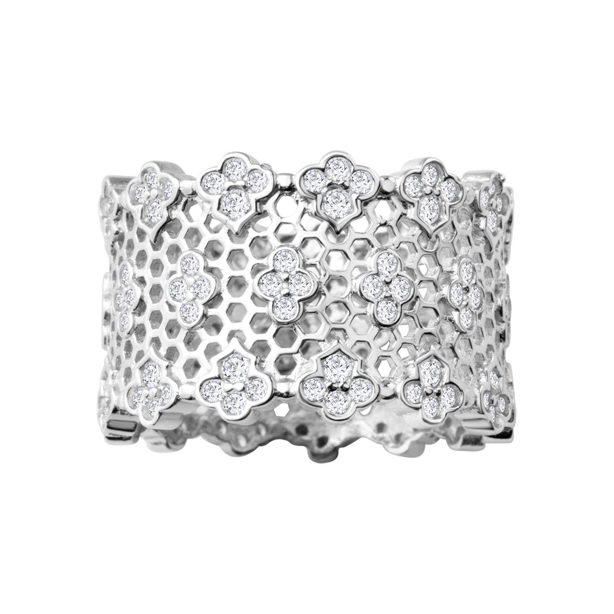 Pierścionek srebrny z cyrkoniami