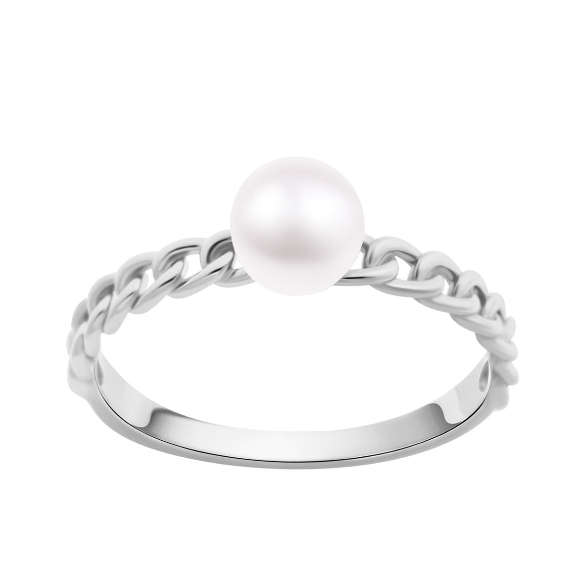 Pierścionek srebrny z perłą