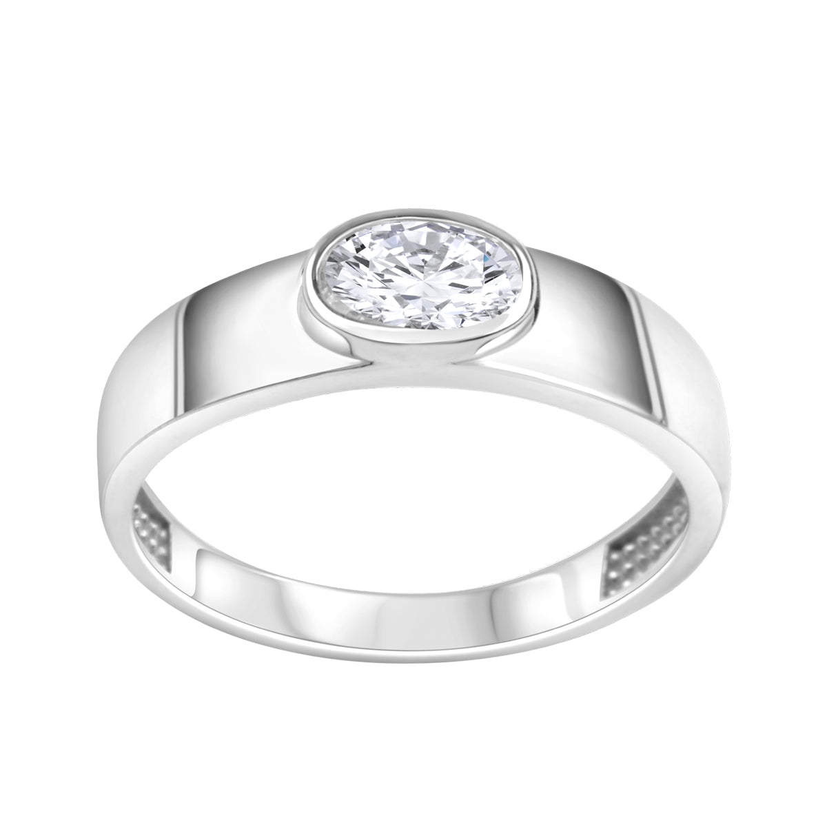 Pierścionek srebrny z cyrkonią