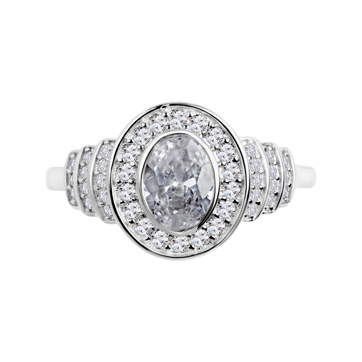 Pierścionek srebrny z cyrkoniami