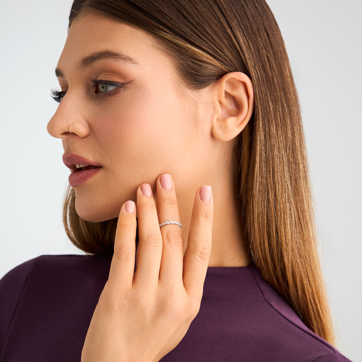 Pierścionek srebrny z cyrkoniami