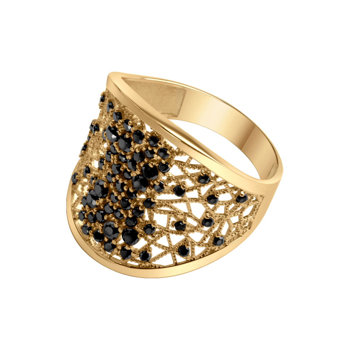 Pierścionek złoty z cyrkoniami