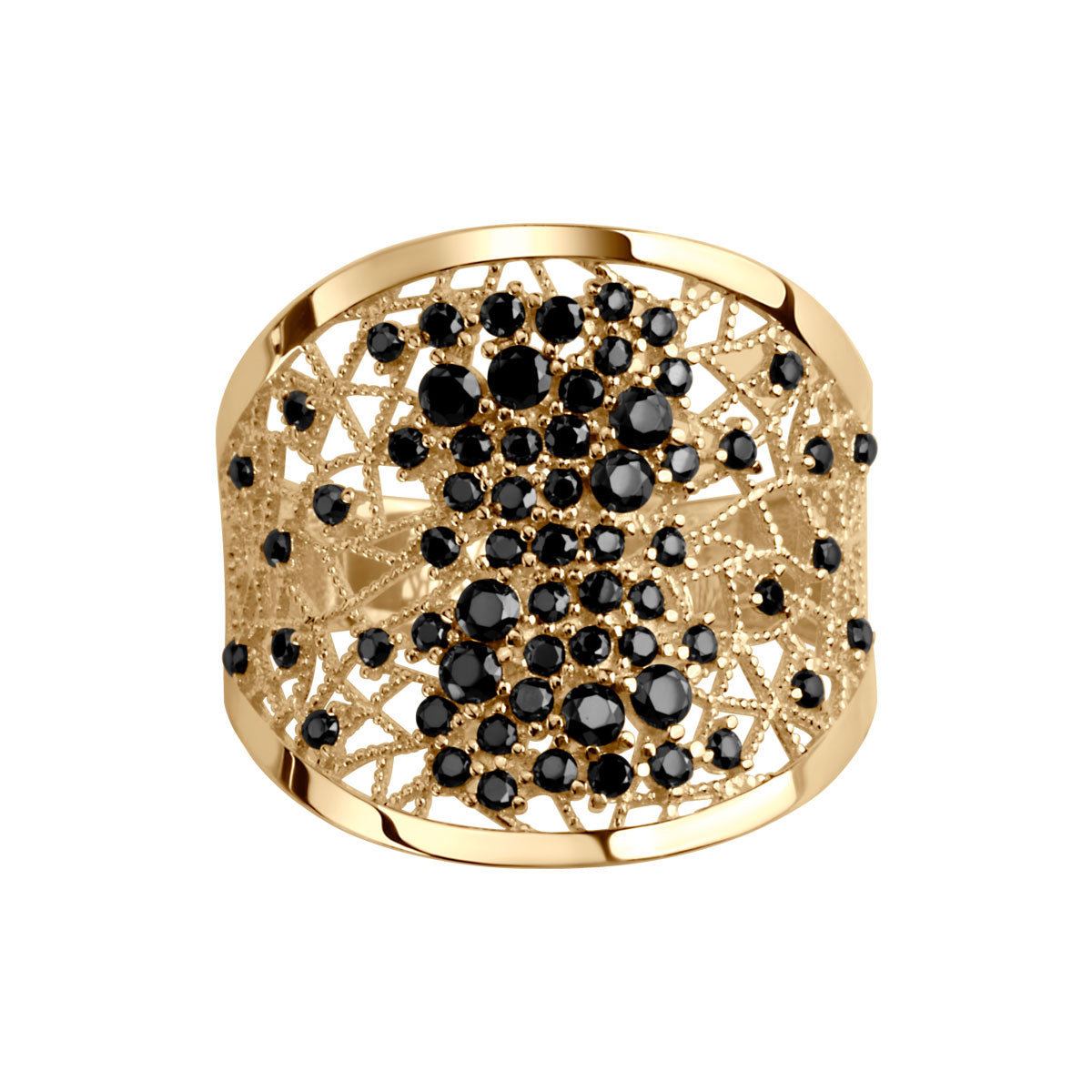 Pierścionek złoty z cyrkoniami - Verona