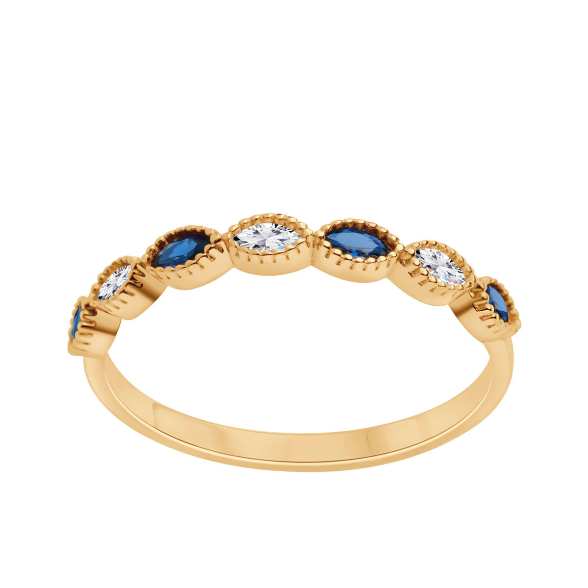 Pierścionek złoty z cyrkoniami