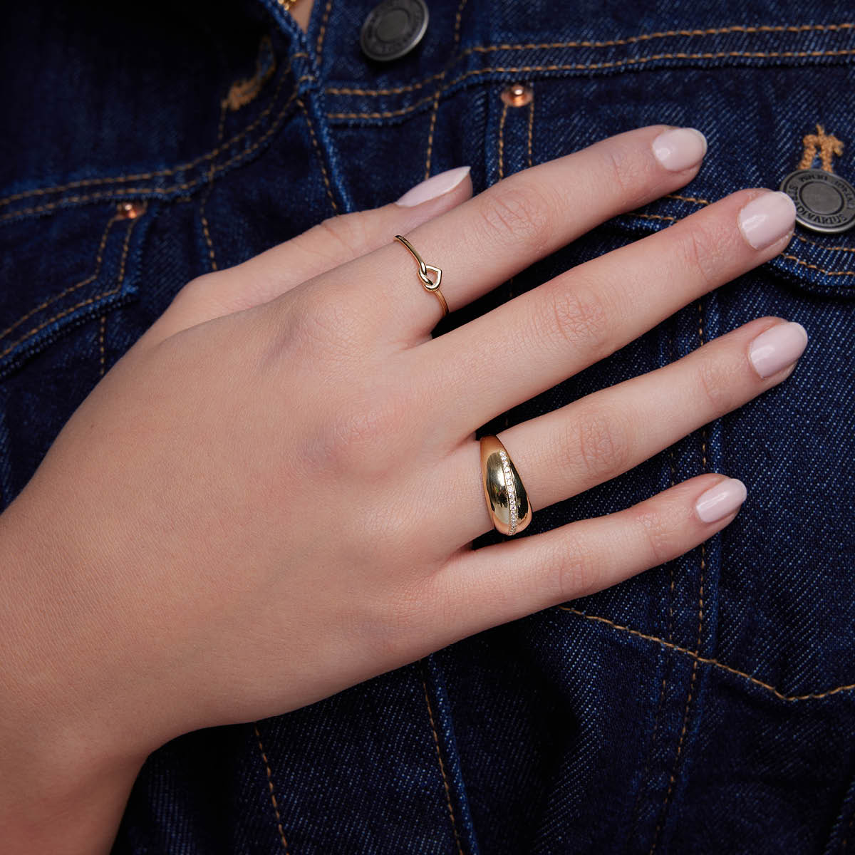 Pierścionek złoty - serce - Mommy & Me