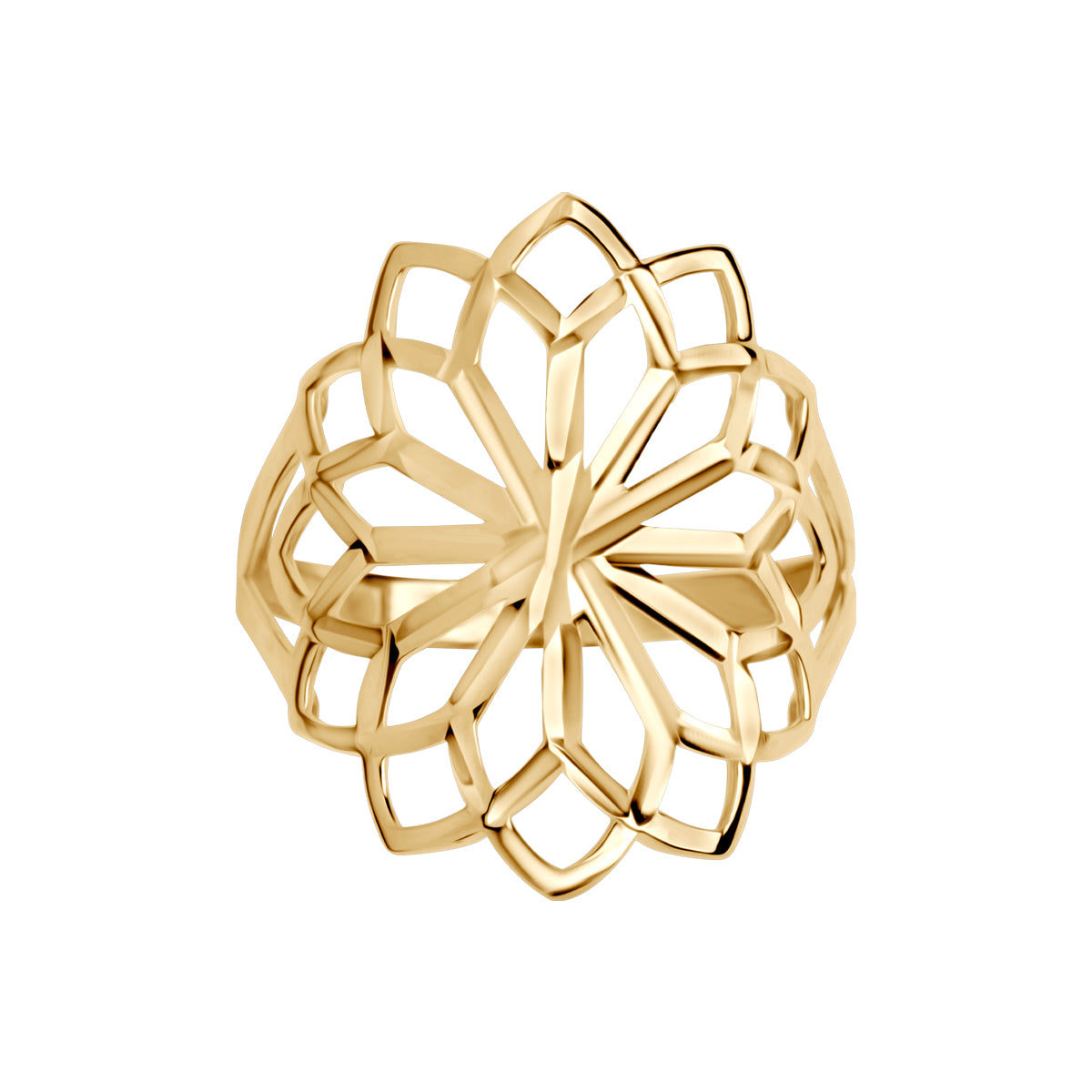 Pierścionek złoty - kwiat