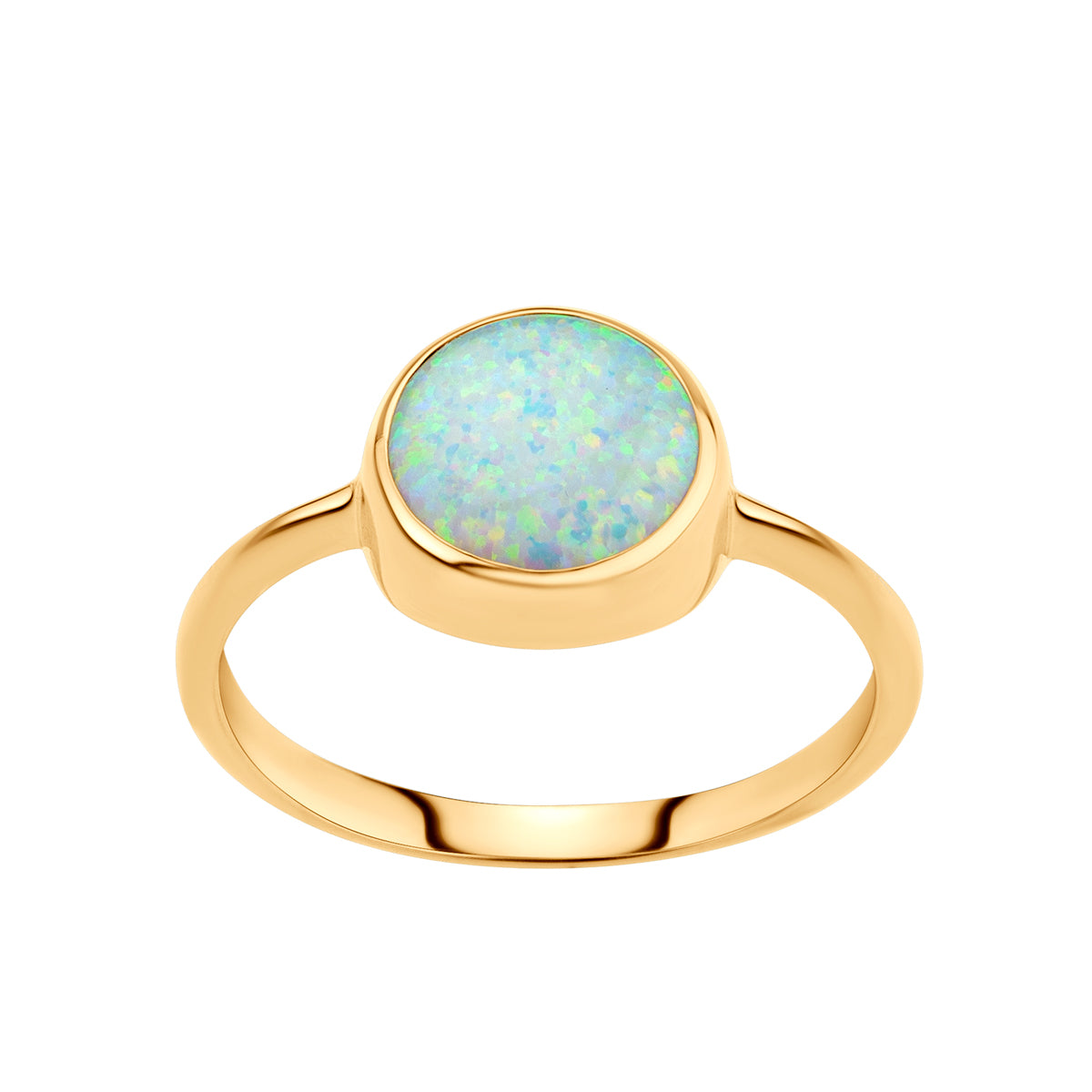 Pierścionek złoty z opalitem