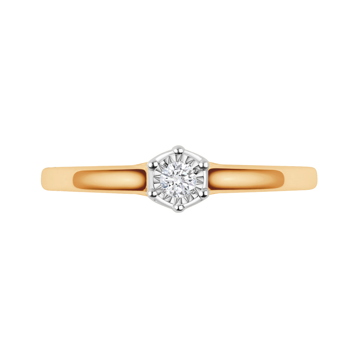 Pierścionek złoty z diamentem