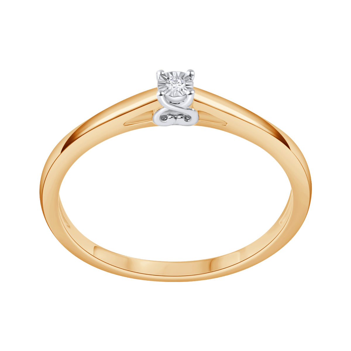 Pierścionek złoty z diamentem