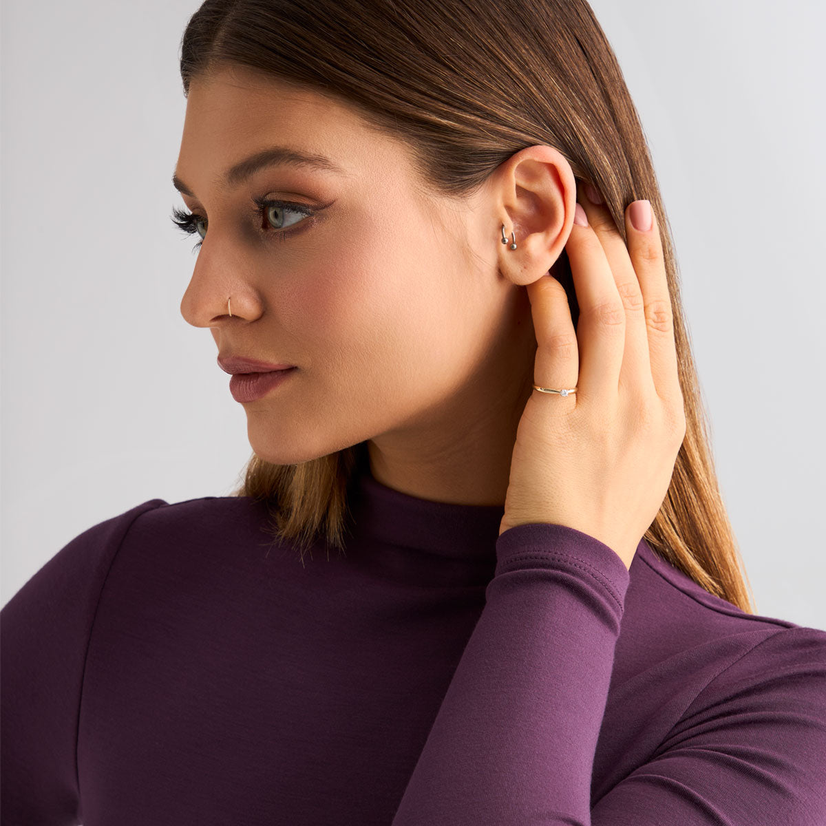 Pierścionek złoty z diamentem