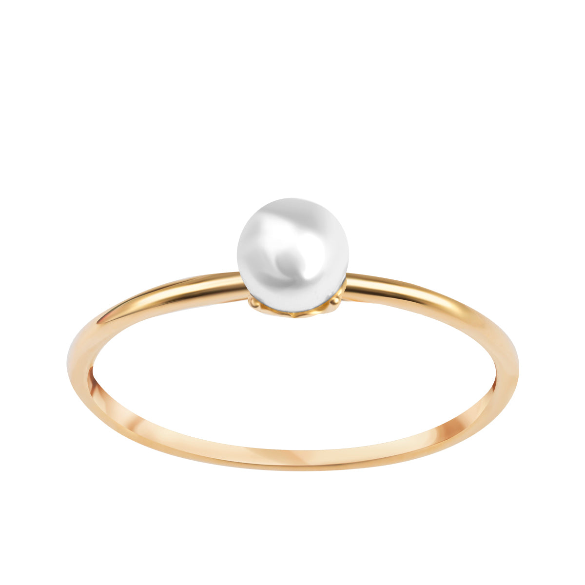 Pierścionek złoty z perłą