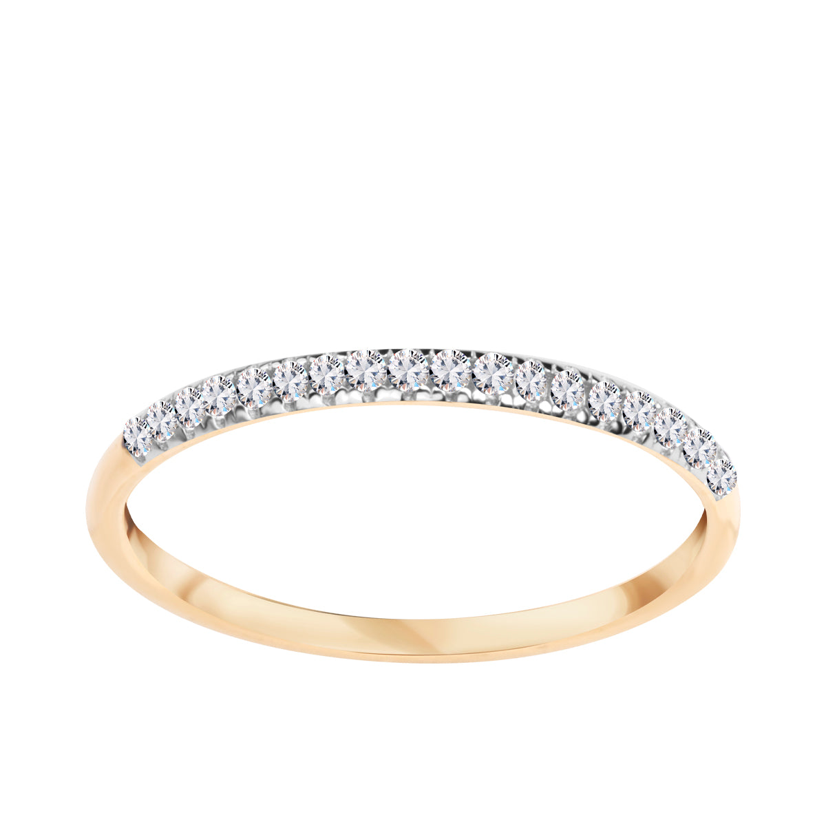 Pierścionek złoty z cyrkoniami