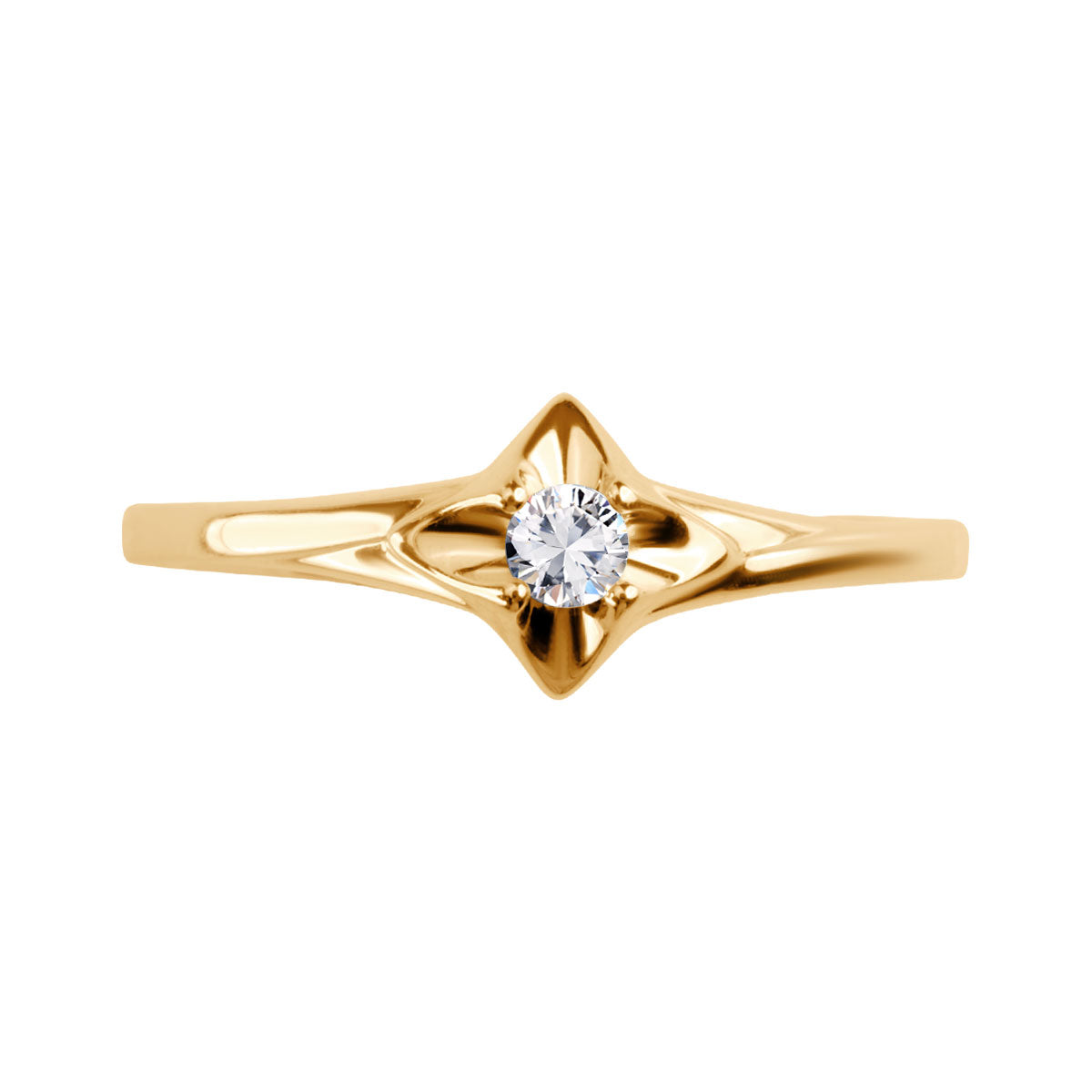 Pierścionek złoty z diamentem