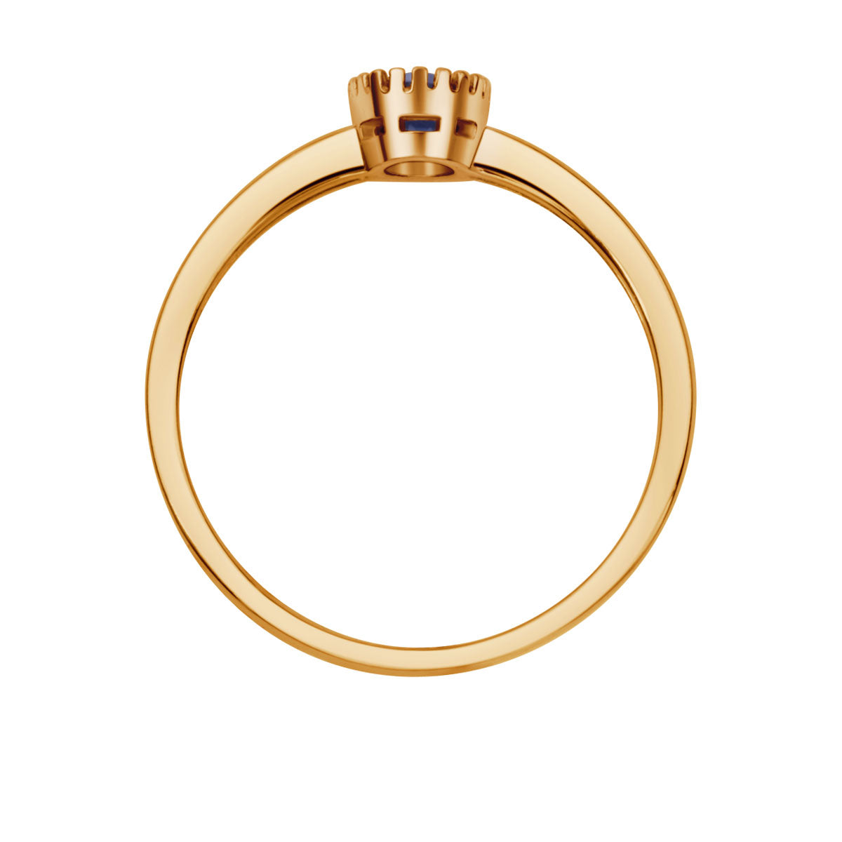 Pierścionek złoty z szafirem