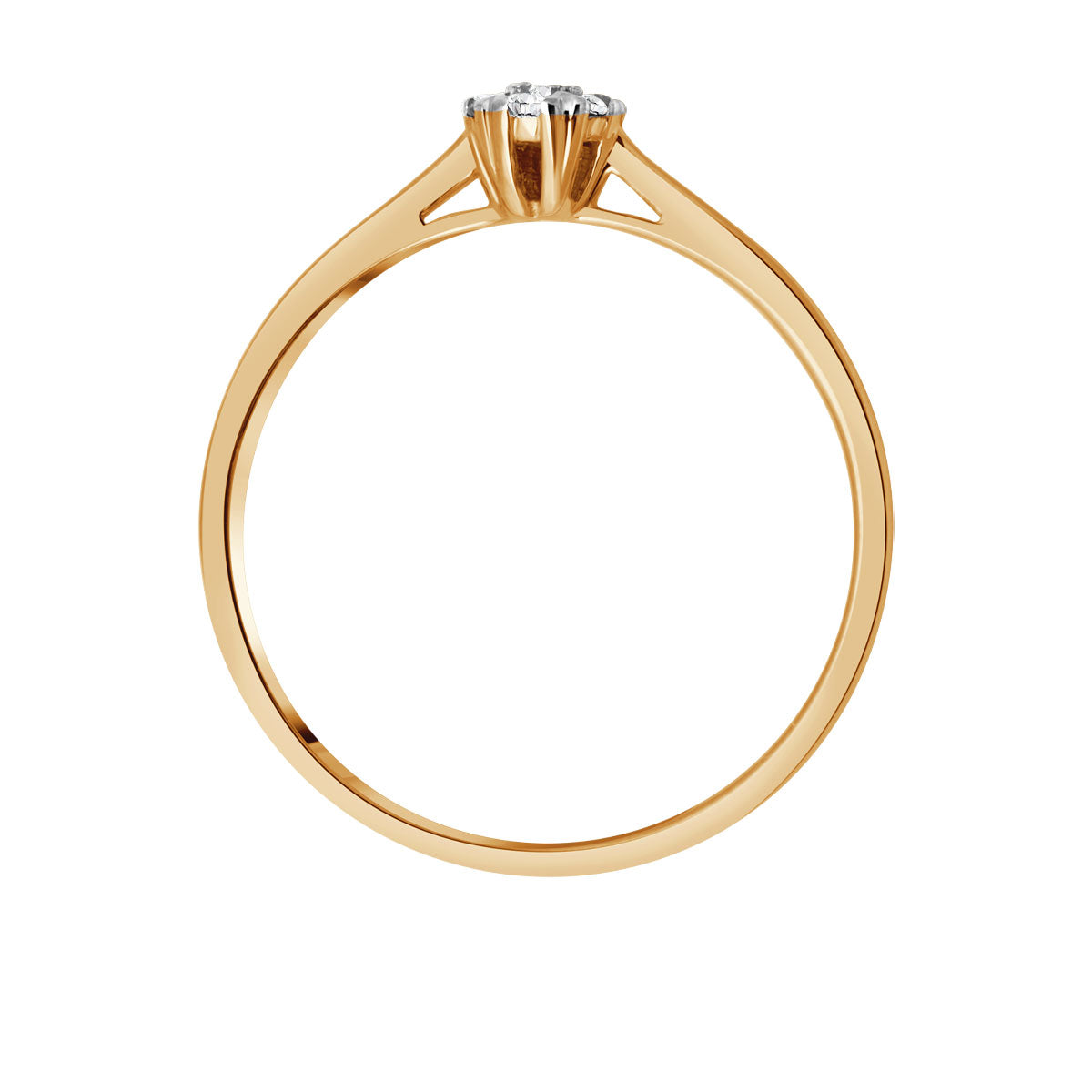 Pierścionek złoty z diamentami