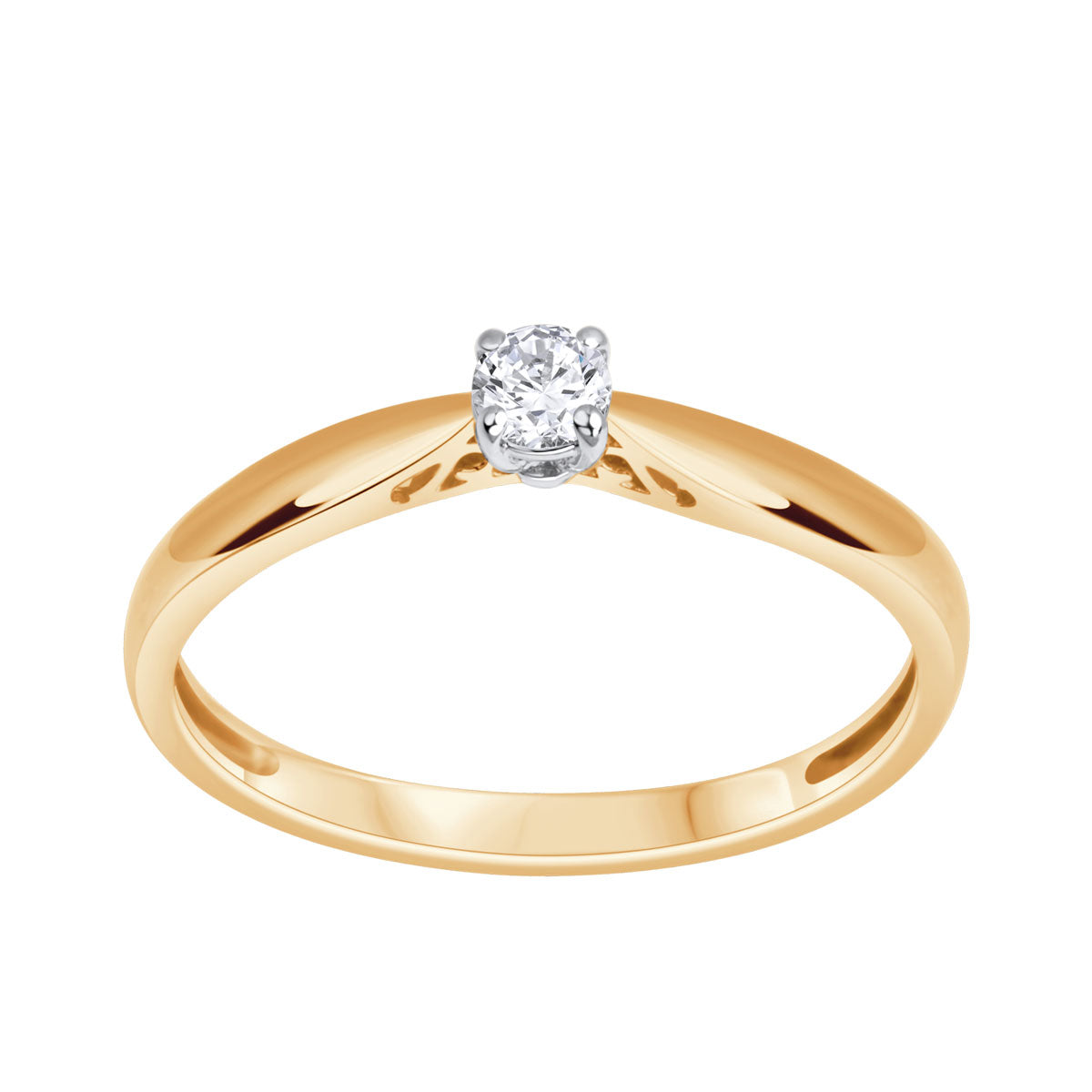 Pierścionek złoty z diamentem