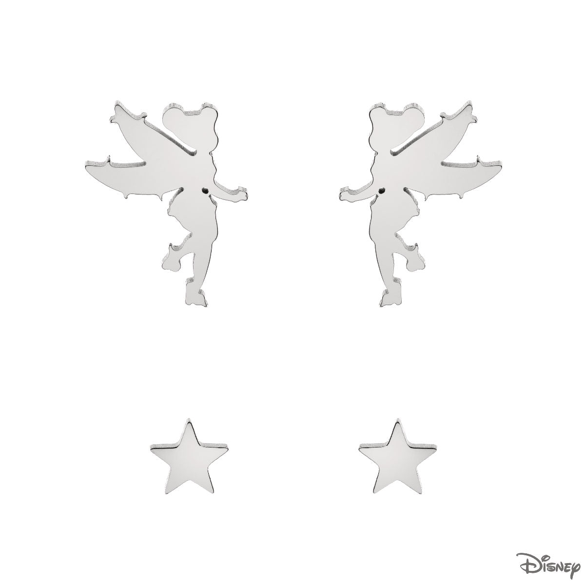 Zestaw stalowych kolczyków - Dzwoneczek - Disney