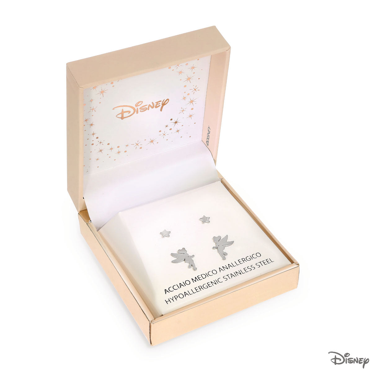 Zestaw stalowych kolczyków - Dzwoneczek - Disney