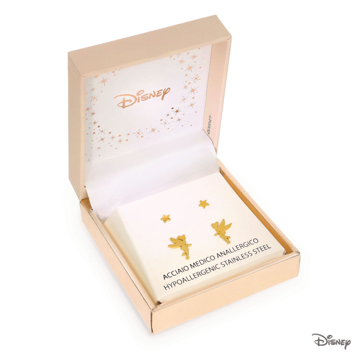 Zestaw stalowych kolczyków - Dzwoneczek - Disney