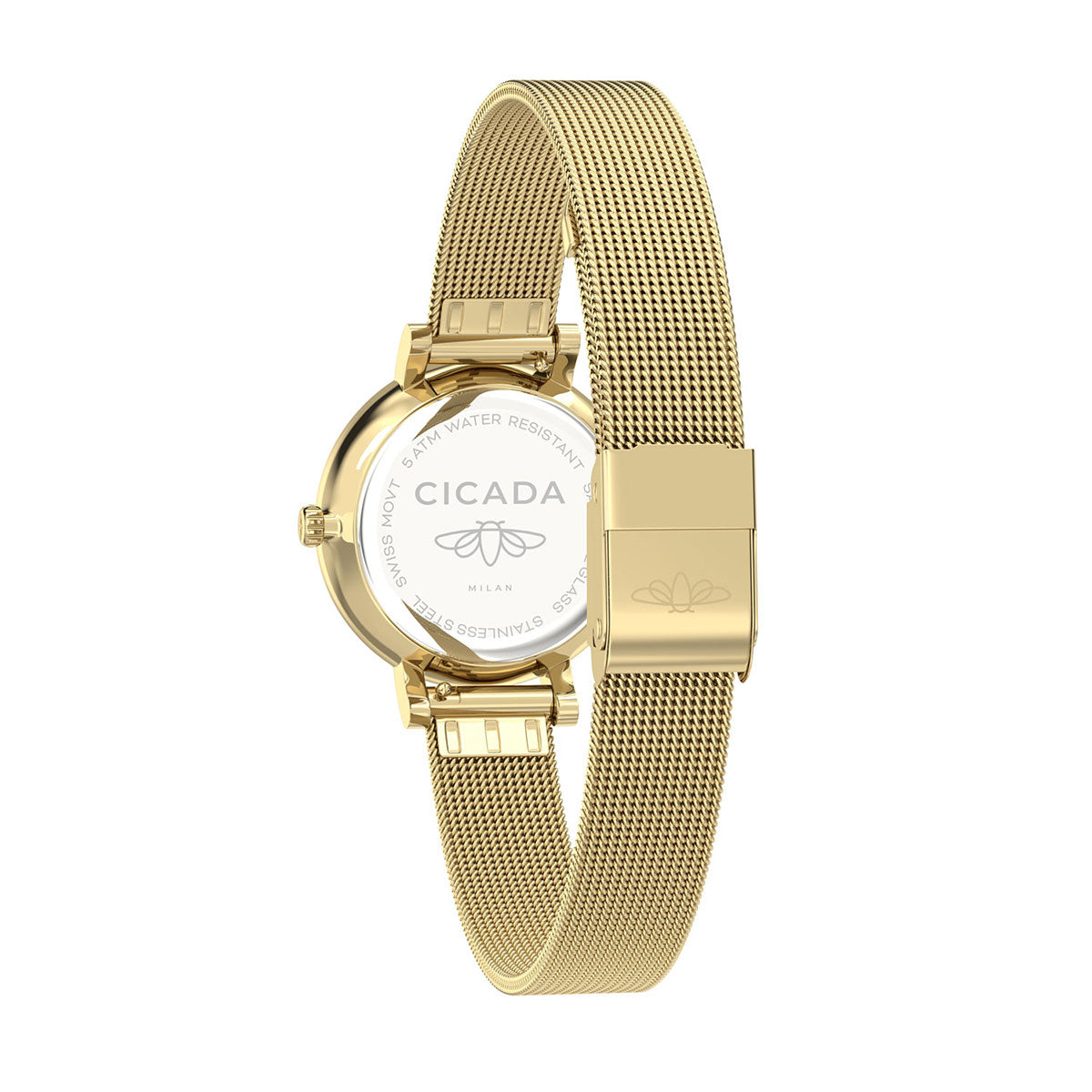 Zegarek na złotej bransolecie - Cicada Modena