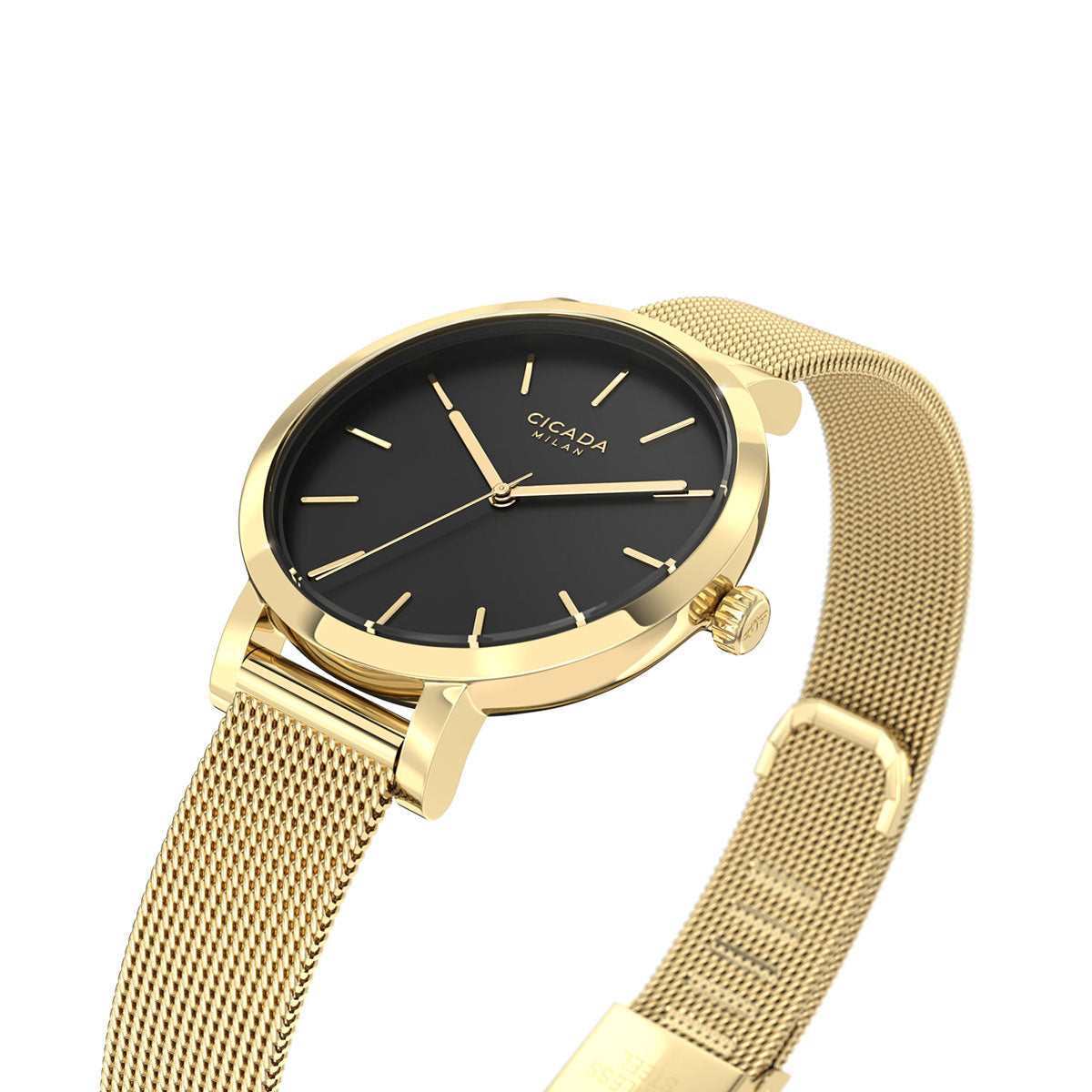 Zegarek na złotej bransolecie - Cicada Modena