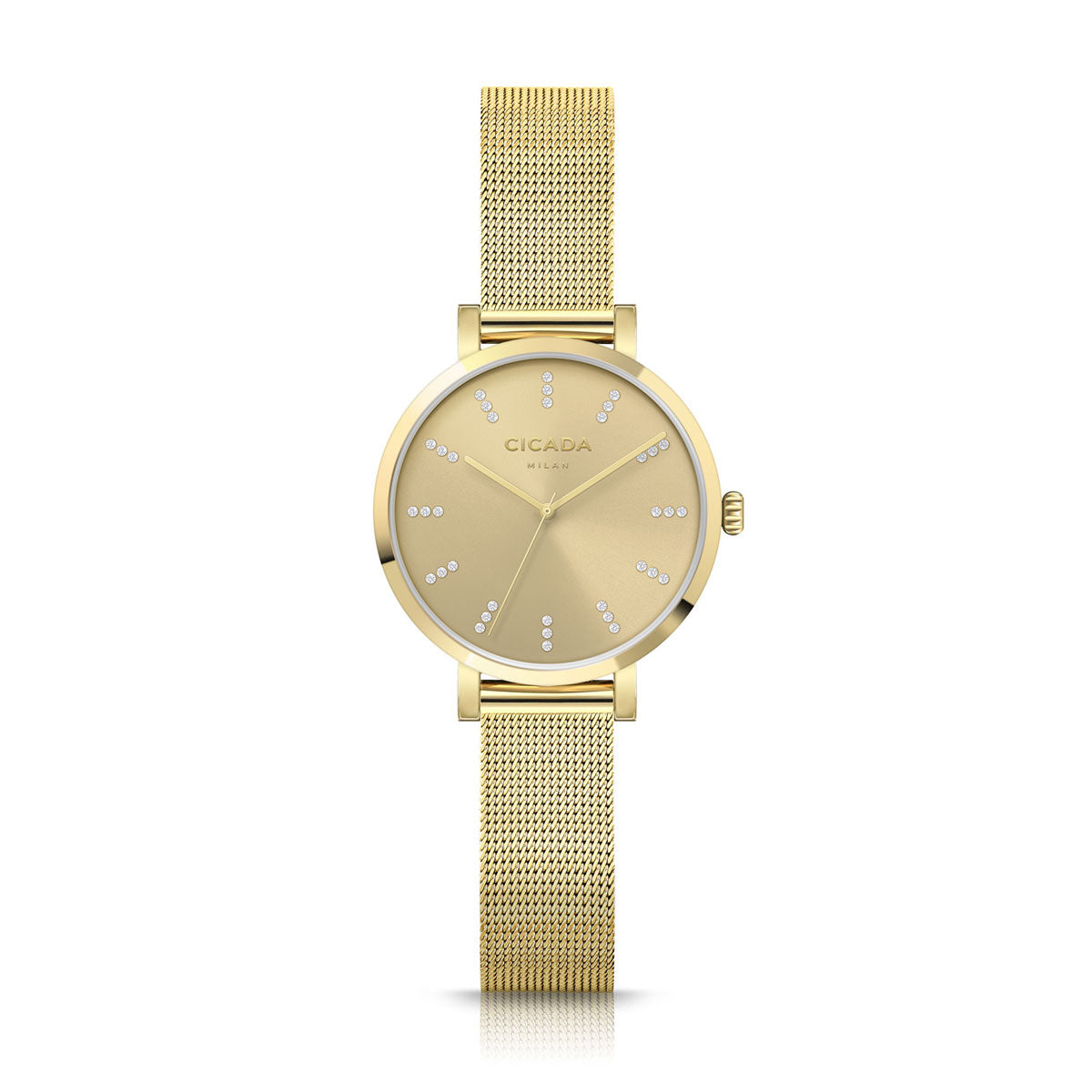 Zegarek na złotej bransolecie - Cicada Lustro