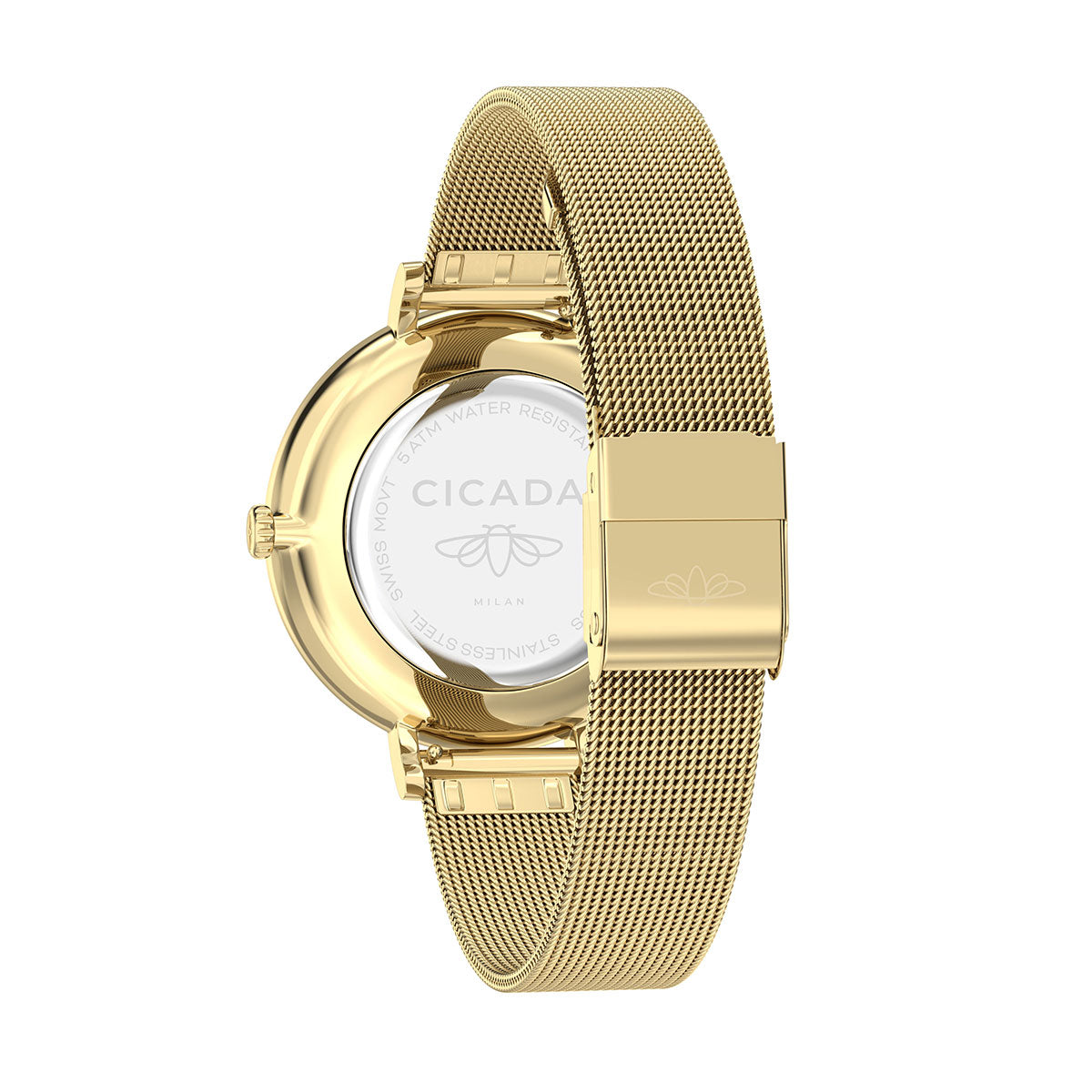Zegarek na złotej bransolecie - Cicada Noli