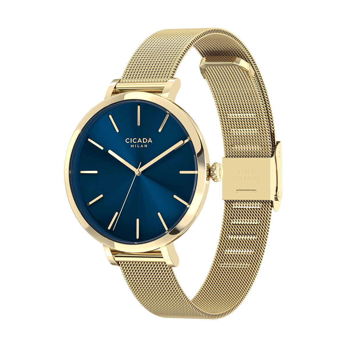 Zegarek na złotej bransolecie - Cicada Noli