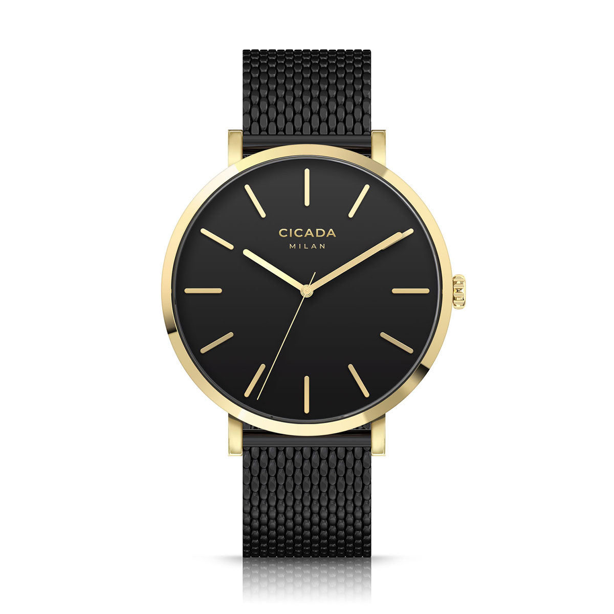 Zegarek na czarnej bransolecie - Cicada Roma NFC