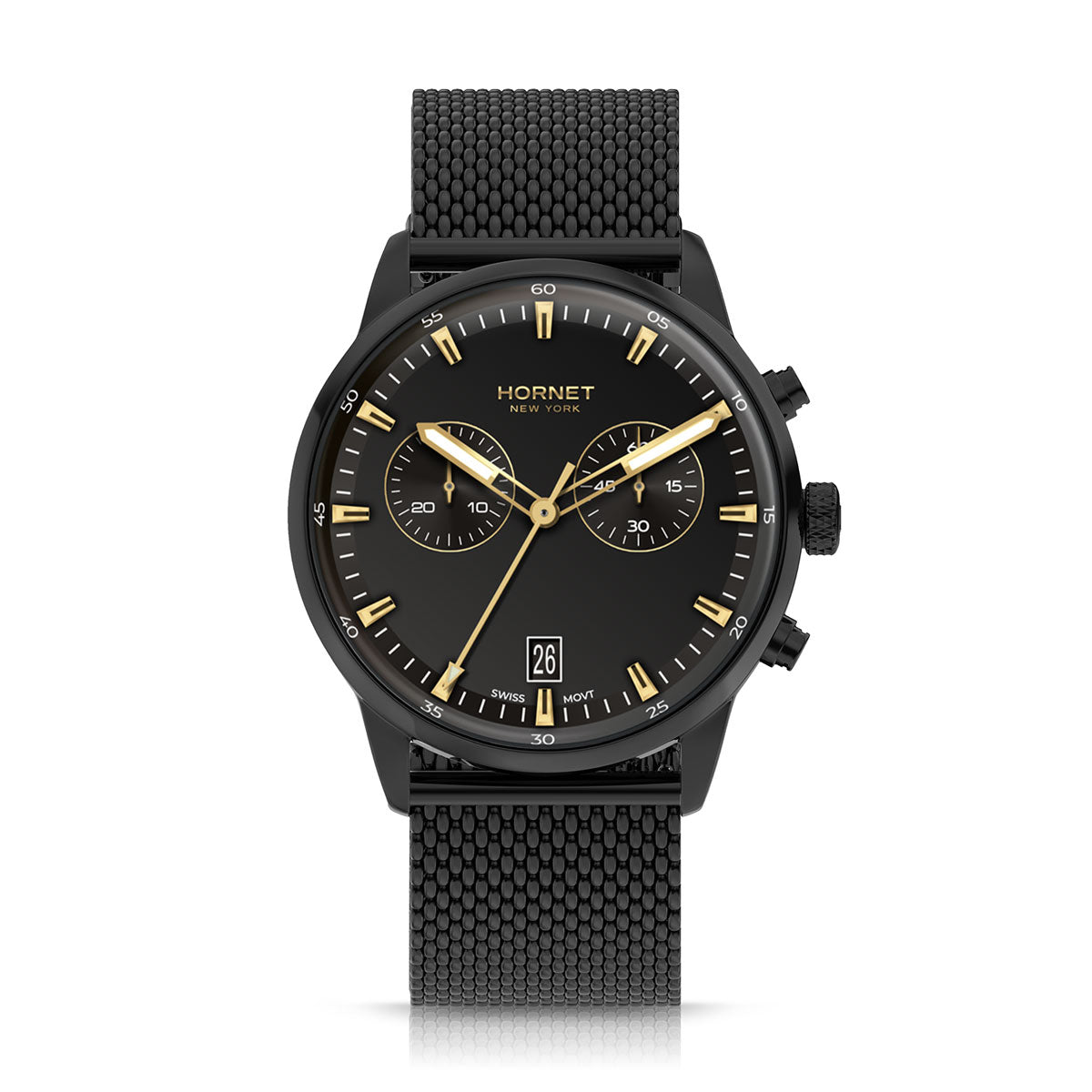 Zegarek na czarnej bransolecie - Hornet Alabama