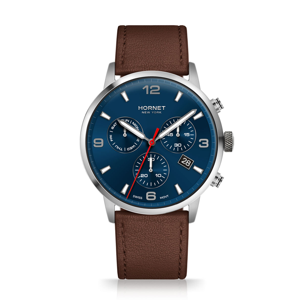 Zegarek na brązowym pasku - Hornet Minskoff