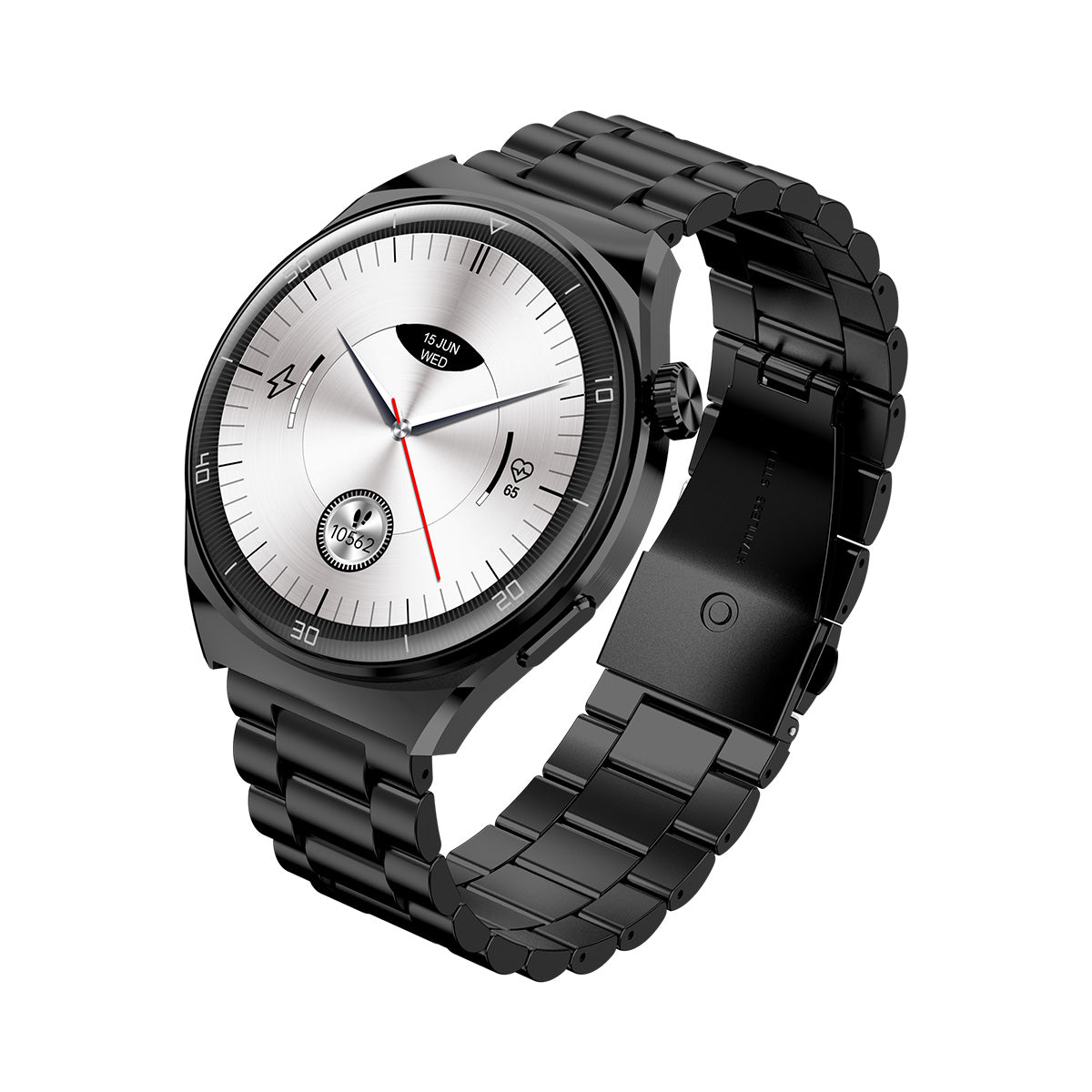 Smartwatch na czarnej bransolecie - Garett V12