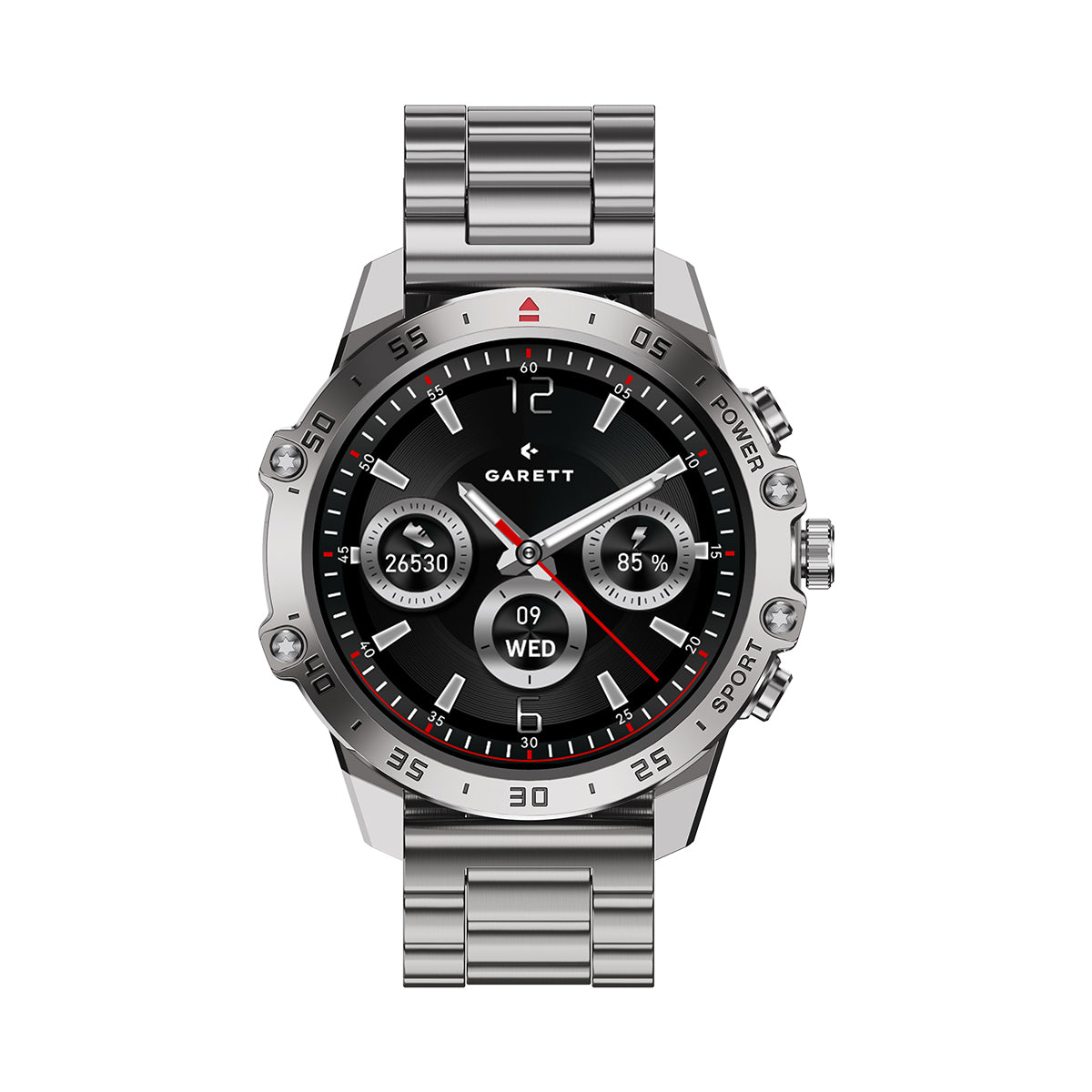 Smartwatch na srebrnej bransolecie - Garett V14