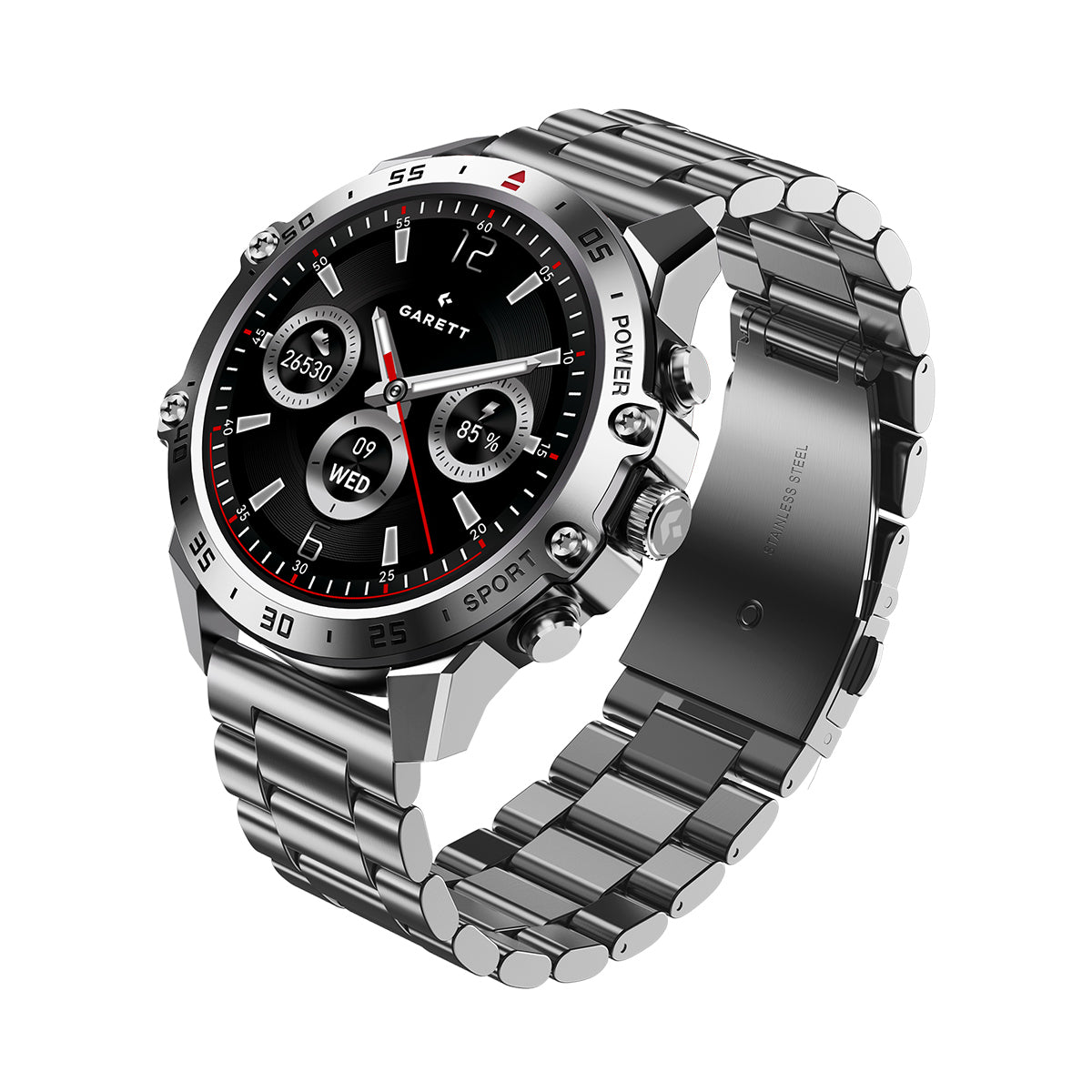 Smartwatch na srebrnej bransolecie - Garett V14