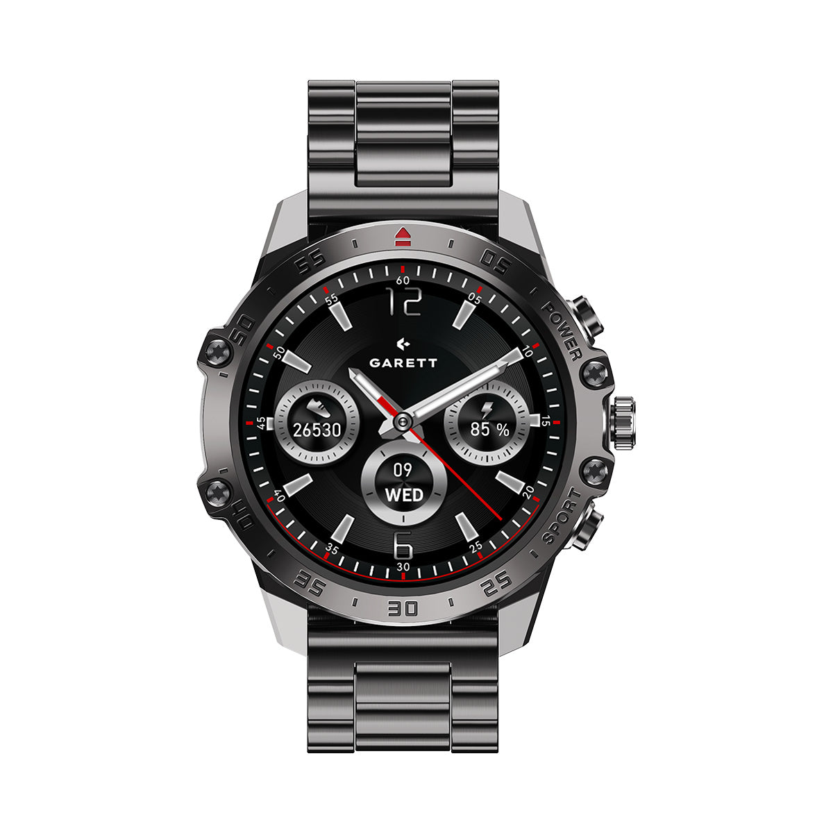 Smartwatch na czarnej bransolecie - Garett V14