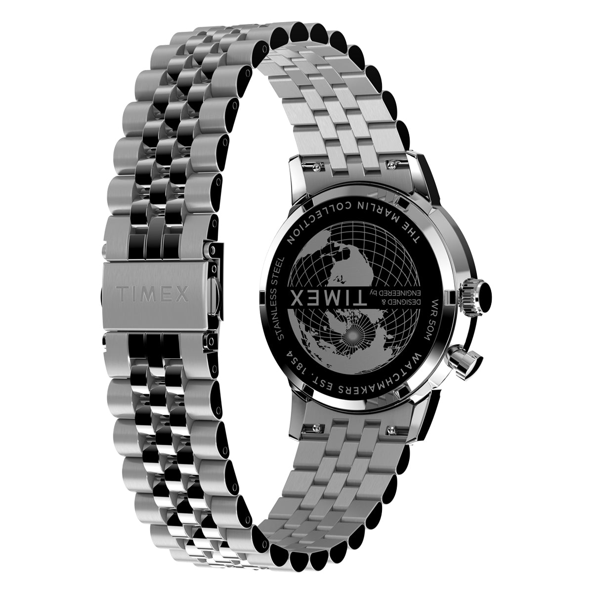 Zegarek na srebrnej bransolecie - Timex Marlin