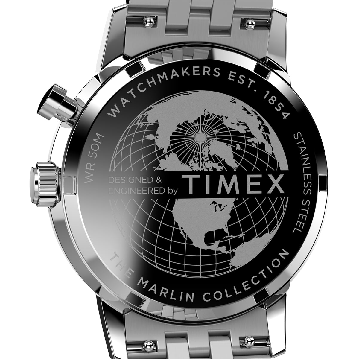 Zegarek na srebrnej bransolecie - Timex Marlin